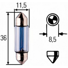 8GM 002 092-121 HELLA Лампа накаливания, фонарь освещения номерного знак