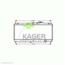31-0464 KAGER Радиатор, охлаждение двигателя