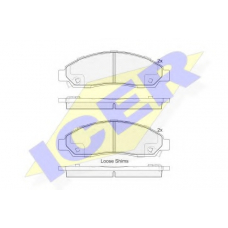 181974 ICER Комплект тормозных колодок, дисковый тормоз
