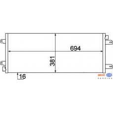 8FC 351 306-651 HELLA Конденсатор, кондиционер