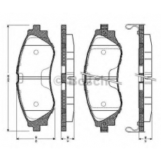 0 986 TB2 318 BOSCH Комплект тормозных колодок, дисковый тормоз