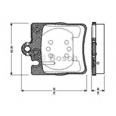 0 986 TB2 350 BOSCH Комплект тормозных колодок, дисковый тормоз