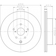 8DD 355 118-451 HELLA Тормозной диск