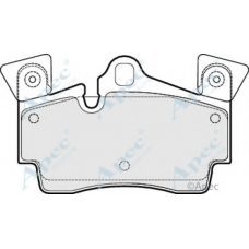 PAD1522 APEC Комплект тормозных колодок, дисковый тормоз