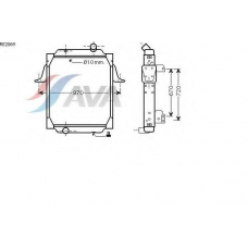 RE2069 AVA Радиатор, охлаждение двигателя