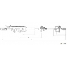 11.2253 CABOR Трос, управление сцеплением