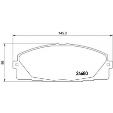 P 83 139 BREMBO Комплект тормозных колодок, дисковый тормоз