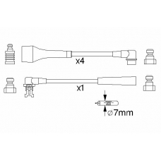 0 986 357 254 BOSCH Комплект проводов зажигания