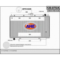 120.075/A AHE Радиатор, охлаждение двигателя