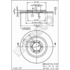 BS 7230 BRECO Тормозной диск