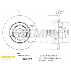 BD-5394 FREMAX Тормозной диск