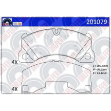 201079 GALFER Комплект тормозных колодок, дисковый тормоз