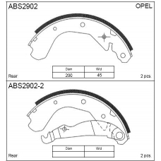 ABS2902 Allied Nippon Колодки барабанные