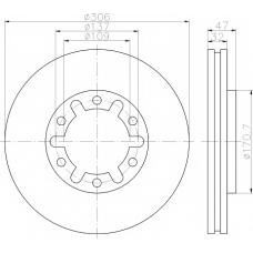 8DD 355 111-981 HELLA PAGID Тормозной диск