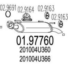 01.97760 MTS Глушитель выхлопных газов конечный