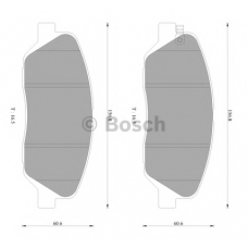 0 986 AB3 095 BOSCH Комплект тормозных колодок, дисковый тормоз