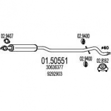 01.50551 MTS Средний глушитель выхлопных газов