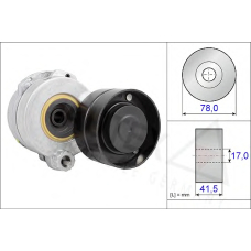 654380 AUTEX Натяжной ролик, поликлиновой  ремень