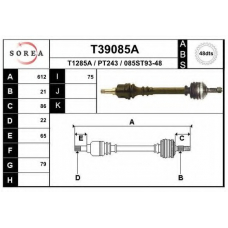 T39085A EAI Приводной вал