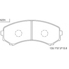 KD3792 ASIMCO Комплект тормозных колодок, дисковый тормоз