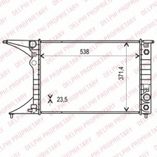 TSP0524006 DELPHI Радиатор, охлаждение двигателя