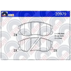 20979 GALFER Комплект тормозных колодок, дисковый тормоз