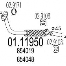 01.11950 MTS Труба выхлопного газа