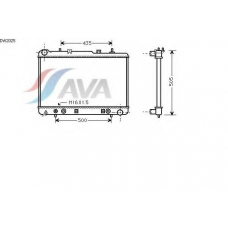 DW2025 AVA Радиатор, охлаждение двигателя