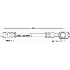 FBH6917 FIRST LINE Тормозной шланг