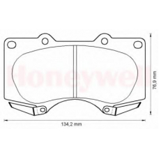 572515B BENDIX Комплект тормозных колодок, дисковый тормоз