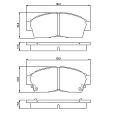 0 986 461 123 BOSCH Комплект тормозных колодок, дисковый тормоз