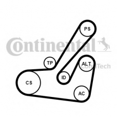 6PK1145K2 CONTITECH Поликлиновой ременный комплект