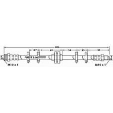 FBH6128 FIRST LINE Тормозной шланг