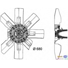 8MV 376 727-841 HELLA Вентилятор, охлаждение двигателя