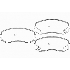 P 54 043 BREMBO Комплект тормозных колодок, дисковый тормоз