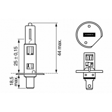 1 987 302 018 BOSCH Лампа накаливания, фара дальнего света; лампа нака