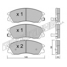 522.0 TRUSTING Комплект тормозных колодок, дисковый тормоз