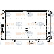 8MK 376 714-014 HELLA Радиатор, охлаждение двигателя