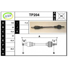 TP204 SERA Приводной вал