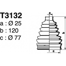 T3132 DEPA Комплект пылника, приводной вал