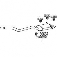 01.60667 MTS Глушитель выхлопных газов конечный