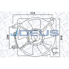 EV56M110 JDEUS Вентилятор, конденсатор кондиционера