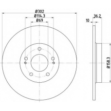 MDC2602 MINTEX Тормозной диск