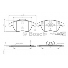 0 986 TB2 457 BOSCH Комплект тормозных колодок, дисковый тормоз