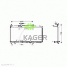 31-3626 KAGER Радиатор, охлаждение двигателя