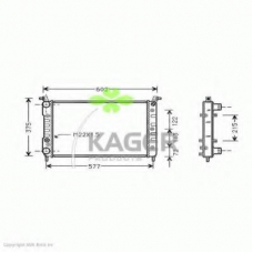 31-0432 KAGER Радиатор, охлаждение двигателя
