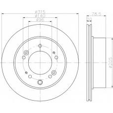 8DD 355 116-571 HELLA Тормозной диск