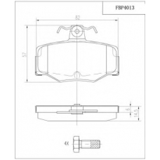 FBP4013 FI.BA Комплект тормозных колодок, дисковый тормоз