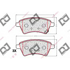 BP1860 DJ PARTS Комплект тормозных колодок, дисковый тормоз