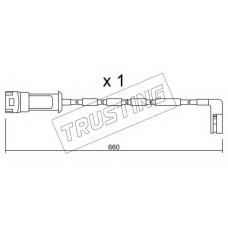 SU.082 TRUSTING Сигнализатор, износ тормозных колодок